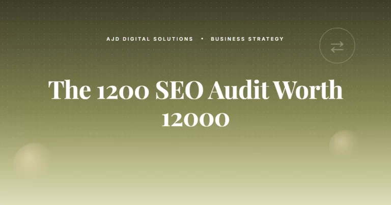 The $1,200 SEO Audit That's Worth $12,000 (And Three That Aren't)