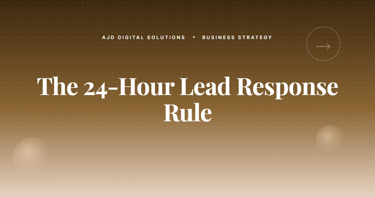The 24 Hour Lead Response Rule (And Why You're Probably Breaking It)