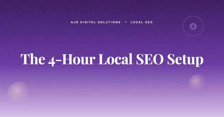 The 4 Hour Local SEO Setup That Brings 18 Months Of Leads