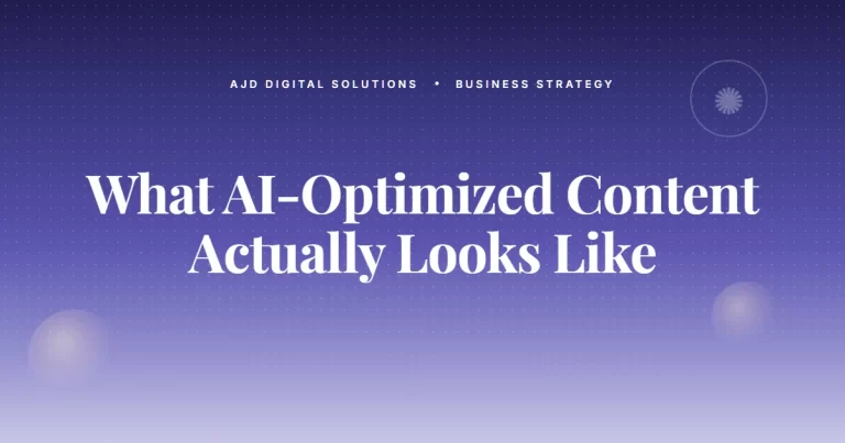 What 'AI Optimized Content' Actually Looks Like In 2026