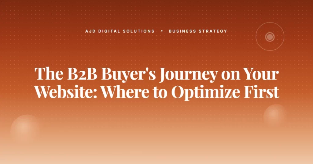 B2b Buyers Journey Website Optimize First