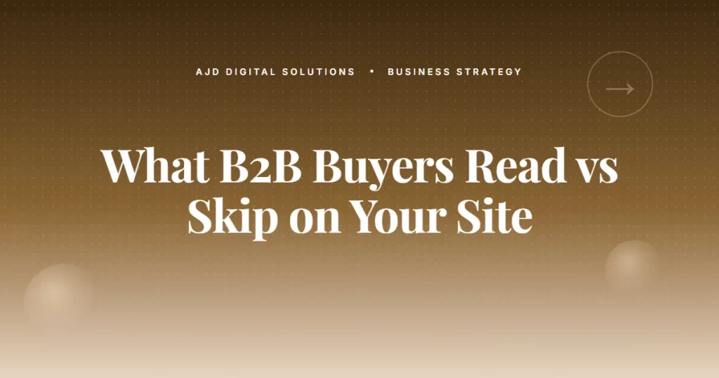 What Bergen County B2B Buyers Actually Read On Your Site (And What They Skip)