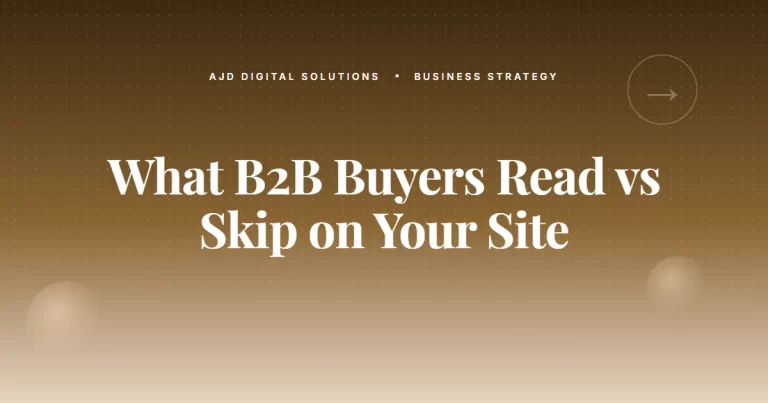 What Bergen County B2B Buyers Actually Read On Your Site (And What They Skip)