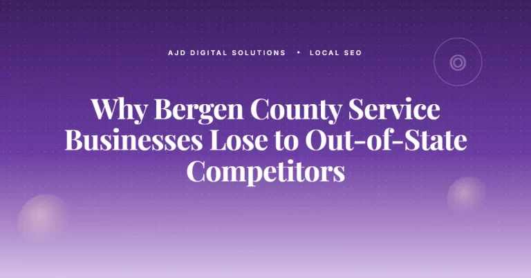Why Bergen County Service Businesses Lose to Out-of-State Competitors