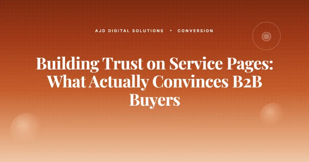 Building Trust Service Pages B2b Buyers
