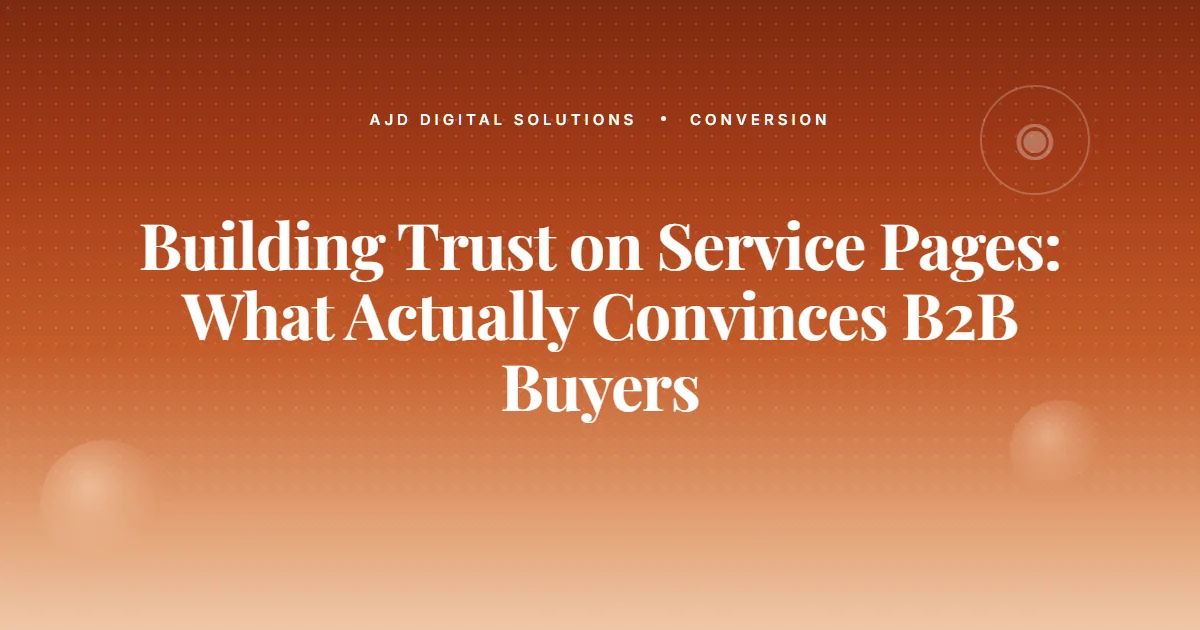 Building Trust Service Pages B2b Buyers