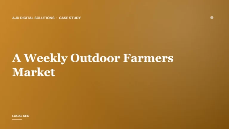 A Weekly Outdoor Farmers Market — Found by the People Who Already Walked Past