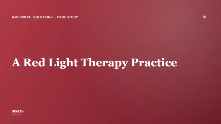 A Red Light Therapy Practice — Turning Curiosity Into Booked Sessions