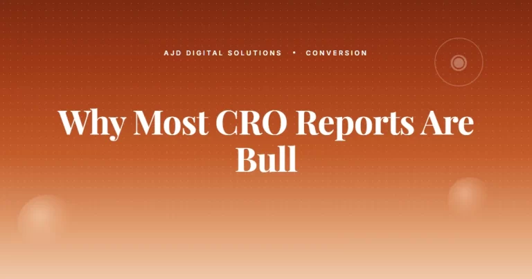 Why Most 'Conversion Optimization' Reports Are Bull
