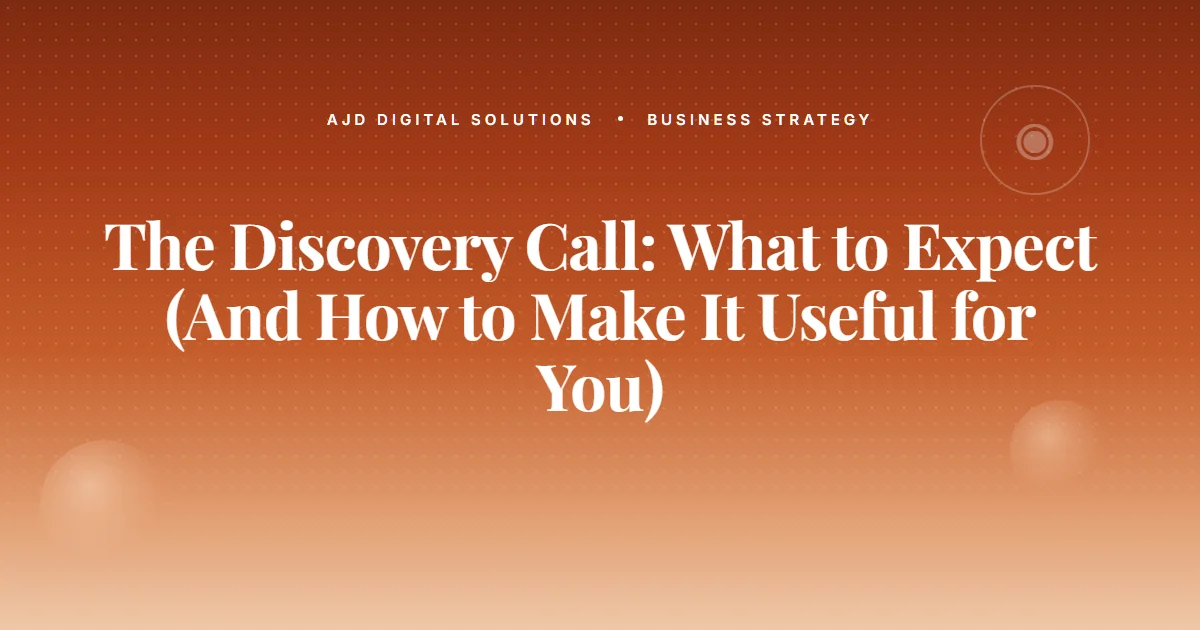 Discovery Call What To Expect