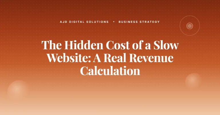 The Hidden Cost of a Slow Website: A Real Revenue Calculation