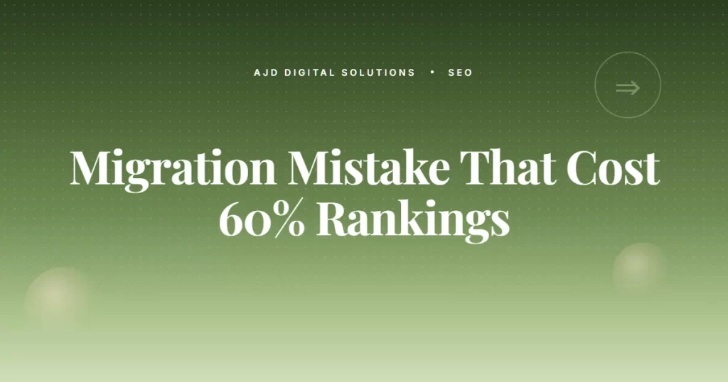 The Migration Mistake That Cost A Client 60% Of Their Rankings