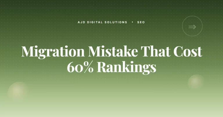 The Migration Mistake That Cost A Client 60% Of Their Rankings