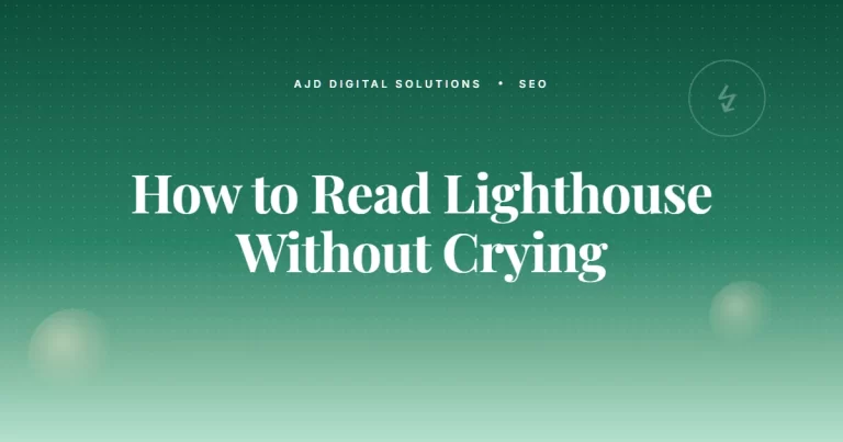 How To Read A Lighthouse Report Without Crying