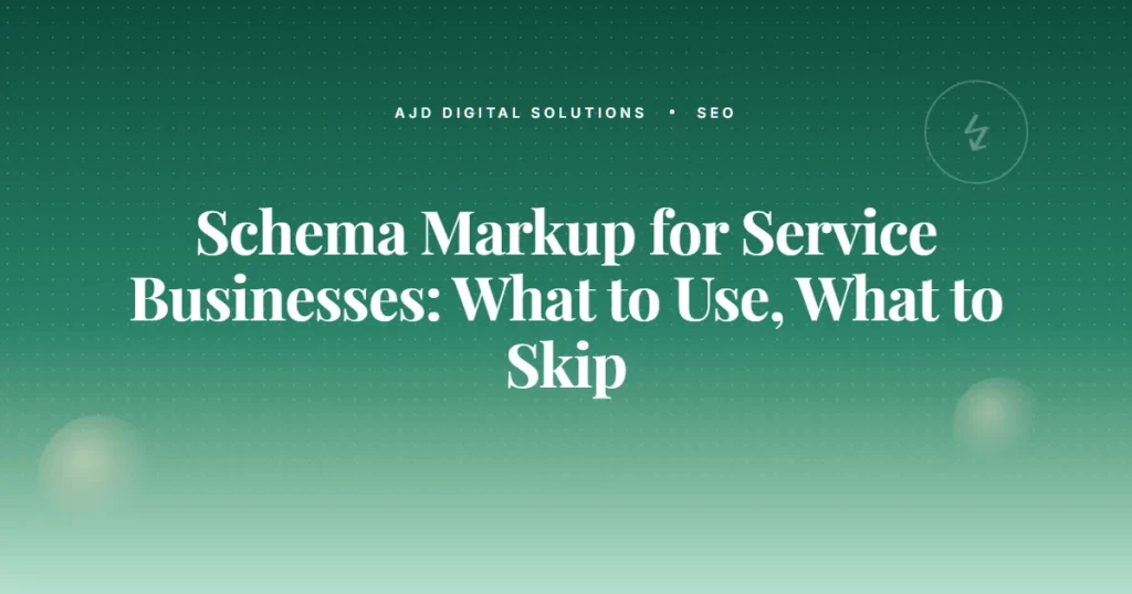 Schema Markup Service Businesses