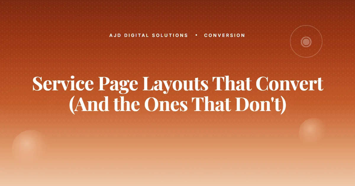 Service Page Layouts That Convert