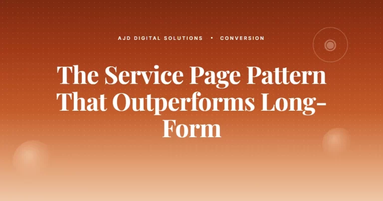 The One Service Page Pattern That Outperforms Long-Form Every Time