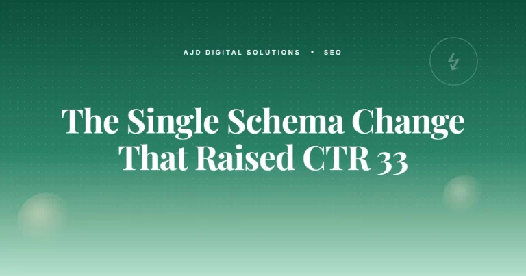The Single Schema Change That Raised CTR 33%