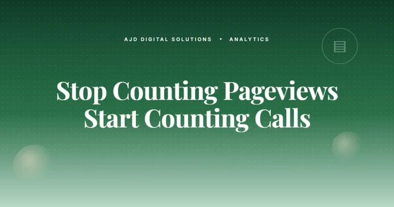 Stop Counting Pageviews. Start Counting Discovery Calls.