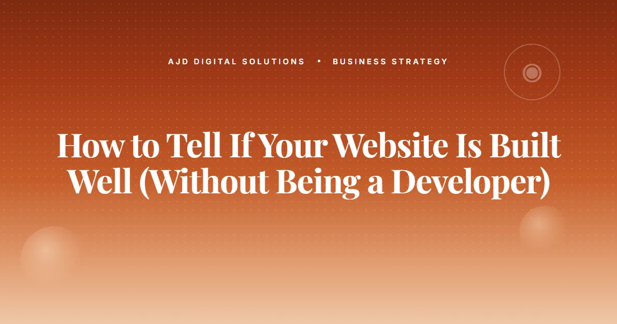 Tell If Website Built Well Without Being Developer