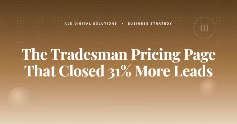 The Tradesman Pricing Page That Closed 31% More Leads