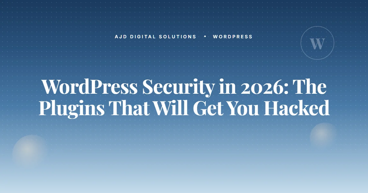 Wordpress Security 2026 Plugins That Get Hacked