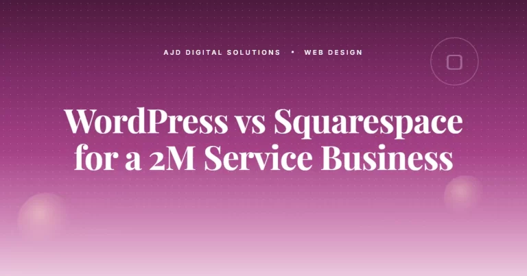 WordPress vs Squarespace for a $2M Service Business