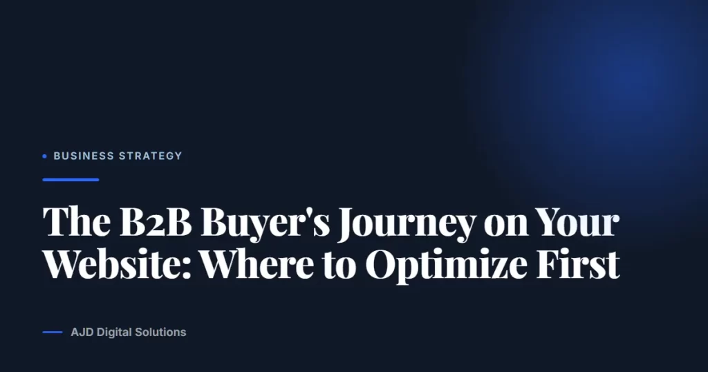 The B2B Buyer’s Journey on Your Website: Where to Optimize First